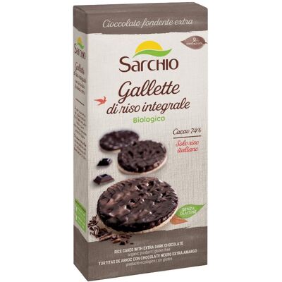 Sarchio Gallette di Riso con Cioccolato Fondente - Snack Biologico Sarchio Gallette di Riso con Cioccolato Fondente - Snack Biologico