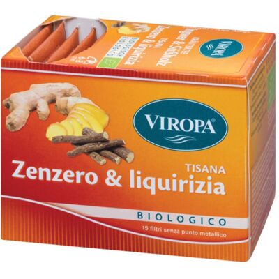 Tisana Biologica Zenzero e Liquirizia Viropa - Tipo di Erba Tisana Biologica Zenzero e Liquirizia Viropa - Tipo di Erba