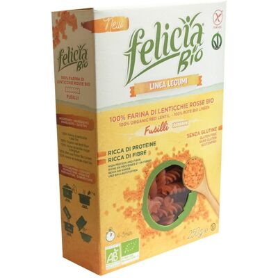 Felicia Fusilli di Lenticchie Rosse Bio - Senza Glutine Felicia Fusilli di Lenticchie Rosse Bio - Senza Glutine