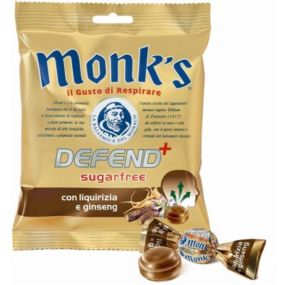AKELLAS Srl Monks Caramelle Balsamiche Defend+ Liquirizia e Ginseng 46g – Sollievo Gola, Energia Naturale, Senza Zuccheri AKELLAS Srl Monks Caramelle Balsamiche Defend+ Liquirizia e Ginseng 46g – Sollievo Gola, Energia Naturale, Senza Zuccheri