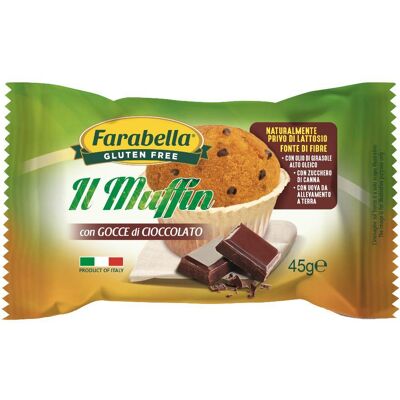 BIOALIMENTA Srl FARABELLA Muffin con Gocce Cioccolato 45g BIOALIMENTA Srl FARABELLA Muffin con Gocce Cioccolato 45g