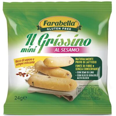 Snack Mini con Sesamo e Lino senza glutine Farabella - 24g Snack Mini con Sesamo e Lino senza glutine Farabella - 24g