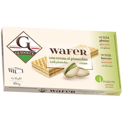 Wafers con Crema di Pistacchio - Senza Glutine 4 Porzioni Wafers con Crema di Pistacchio - Senza Glutine 4 Porzioni