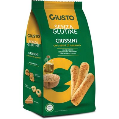 Farmafood Srl Giusto Grissini Senza Glutine con Semi di Sesamo - Grissini Senza Glutine Farmafood Srl Giusto Grissini Senza Glutine con Semi di Sesamo - Grissini Senza Glutine