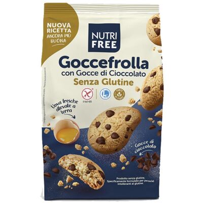 Nutri Free Biscotti GocceFrolla Senza Glutine con Gocce di Cioccolato - Biscotto Nutri Free Biscotti GocceFrolla Senza Glutine con Gocce di Cioccolato - Biscotto