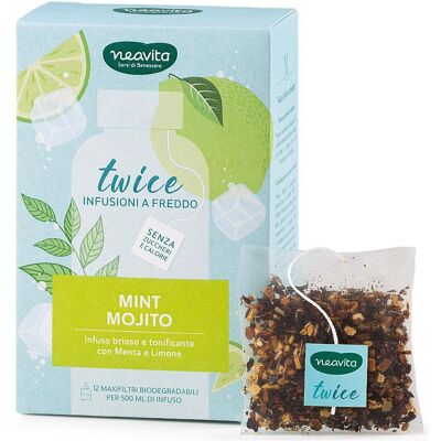 HP ITALIA Srl Neavita Twice Mint Mojito Infuso a Freddo Menta e Limone, 12 Maxifiltri HP ITALIA Srl Neavita Twice Mint Mojito Infuso a Freddo Menta e Limone, 12 Maxifiltri
