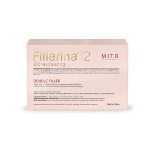 Labo International Srl Fillerina 12 Double Filler Biorevitalizing Mito Grado 3 Bio Detergente 50ml + Gel 14 Dosi da 2ml + Velo Nutriente 14 Dosi da 2ml