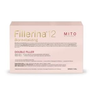 Labo International Srl Fillerina 12 Double Filler Biorevitalizing Mito Grado 5 Bio Detergente 50ml + Gel 14 Dosi da 2ml + Velo Nutriente 14 Dosi da 2ml