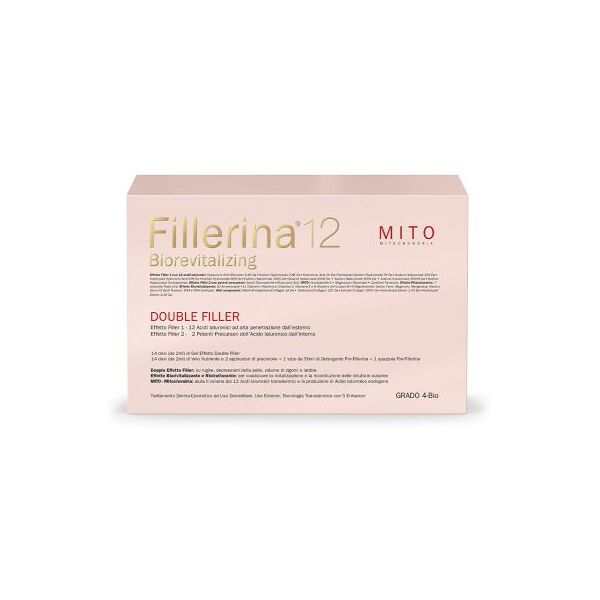 labo international srl fillerina 12 double filler biorevitalizing mito grado 4 bio detergente - 50ml + gel 14 dosi da 2ml + velo nutriente 14 dosi da 2ml