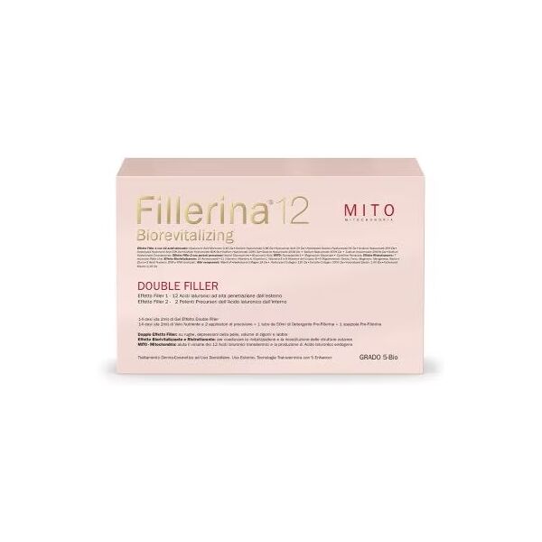 labo international srl fillerina 12 double filler biorevitalizing mito grado 5 bio detergente 50ml + gel 14 dosi da 2ml + velo nutriente 14 dosi da 2ml