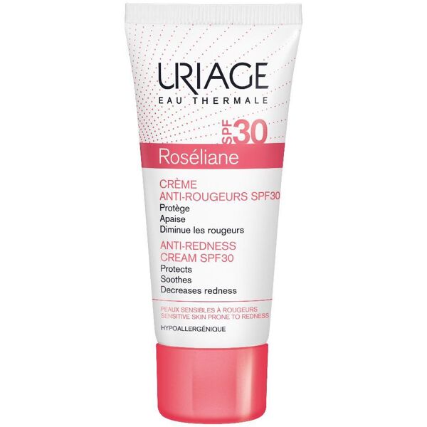 Uriage Roseliane - Crema Anti-Arrossamento SPF30 40ml, Protezione Solare per Pelle Sensibile con Tendenza all'Arrossamento