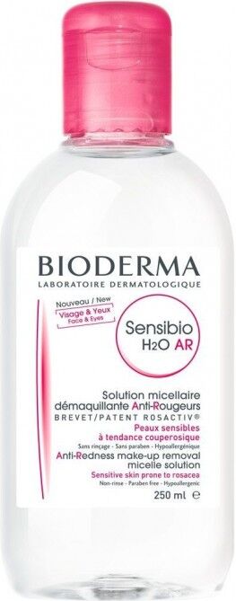 bioderma sensibio h2o ar 250ml - acqua micellare struccante per una pelle sensibile e senza rossori