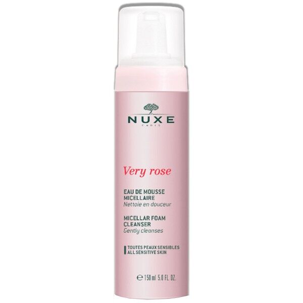 nuxe very rose mousse leggera detergente 150ml - pulizia dolce con il profumo della rosa