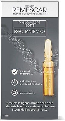 karo pharma srl remescar trattamento rinnovatore notte esfoliante viso 5 fiale