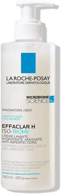 l'oreal la roche-posay effaclar h iso-biome crema detergente viso/corpo 390ml