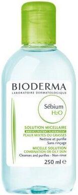 bioderma sebium h2o soluzione micellare 250ml - detergente e purificante per pelli miste o grasse