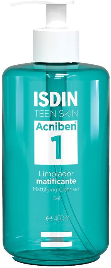 isdin srl acniben mattifying cleanser - detergente viso opacizzante 150ml - controllo dell'olio e pulizia profonda