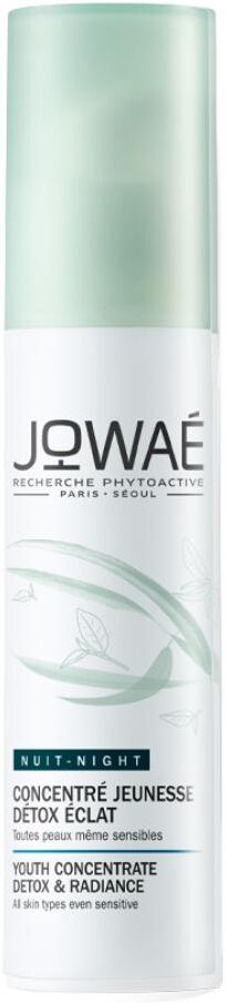 jowae (laboratoire native it.) jowaé - concentrato di giovinezza notte detox/luminosità viso 30ml - concentrato di giovinezza notte con lumifenoli antiossidanti & tè nero fermentato