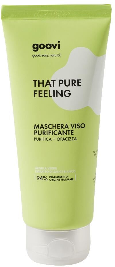 the good vibes company srl goovi that pure feeling maschera viso purificante - argilla verde, estratto di salice bianco, 50ml