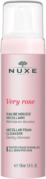 Nuxe Very Rose Mousse Leggera Detergente 150ml - Pulizia Dolce con il Profumo della Rosa