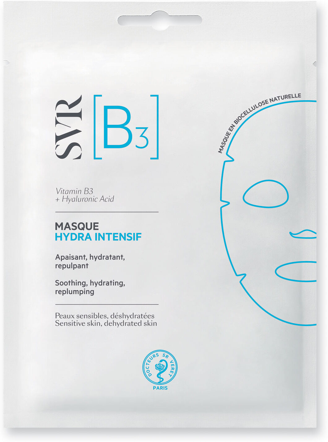 SVR Maschera Lenitiva Idratante B3 12ml - Biocellulosa Naturale con Vitamina B3 ed Acido Ialuronico