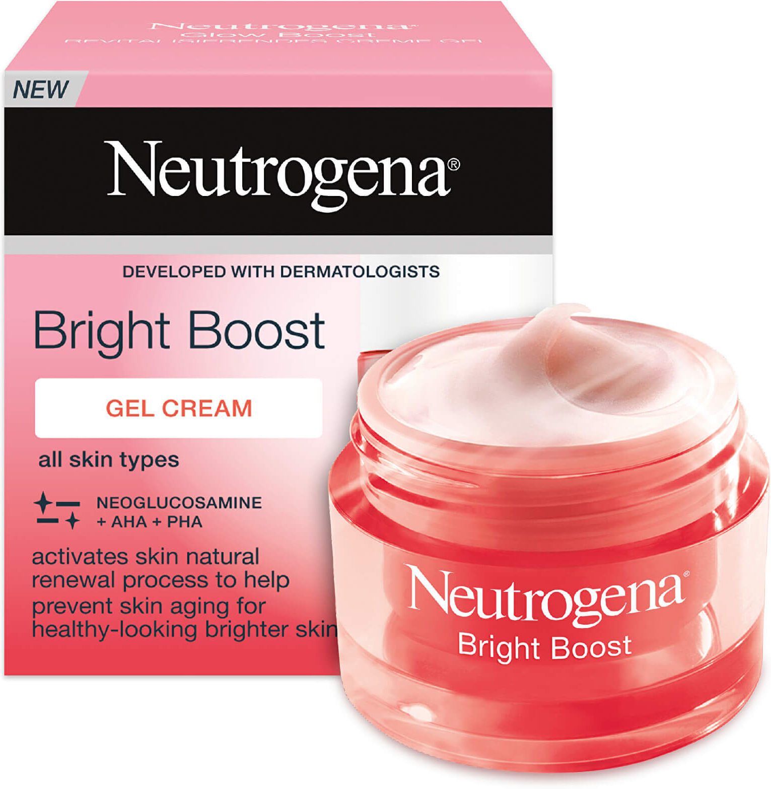 Johnson & Johnson Neutrogena Bright Boost Crema-Gel Illuminante e Rassodante Viso 50ml - Crema Viso Idratante