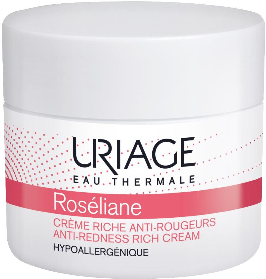 Uriage Roseliane - Crema Ricca Anti-Arrossamento 50ml, Trattamento Intensivo per la Pelle Sensibile e Arrossata