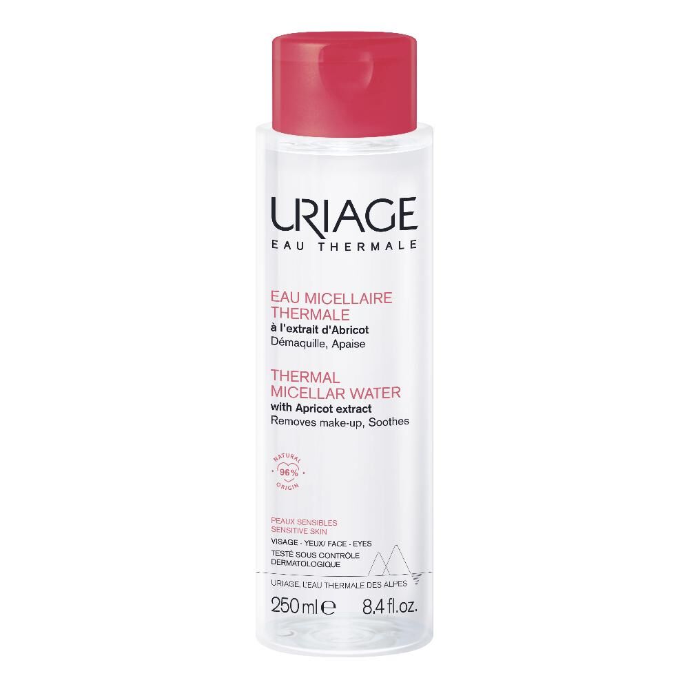 Uriage Acqua Micellare Termale Pelle Sensibile 250ml - Detergente Delicato per Rimuovere il Trucco e Lenire la Pelle Sensibile