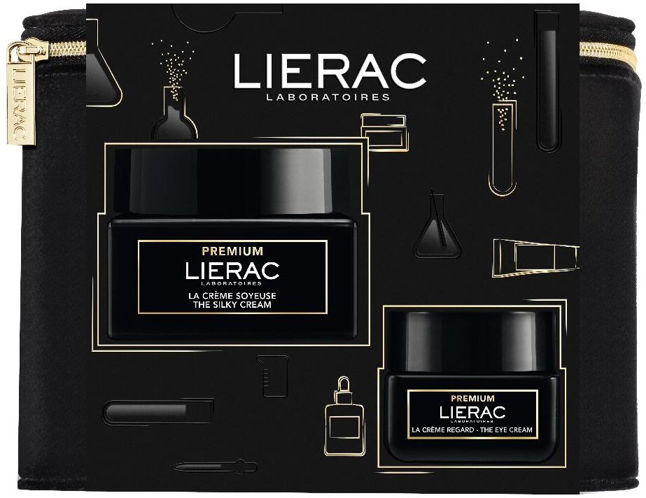 Lierac Cofanetto Premium Soyeuse - Crema Viso Idratante Antirughe Pelle Normale E Mista 50ml + Crema Contorno Occhi Antirughe Pelli Sensibili 20ml + Trousse Viaggio