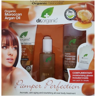 Olio di Argan Marocchino di Dr. Organic - Set Regalo Pelle Olio di Argan Marocchino di Dr. Organic - Set Regalo Pelle