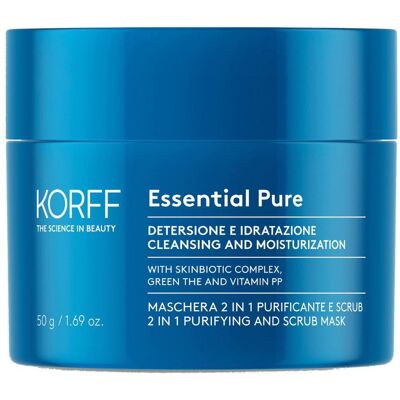 Korff Maschera Essenziale 2 in 1 - Purificante e Scrub viso Korff Maschera Essenziale 2 in 1 - Purificante e Scrub viso