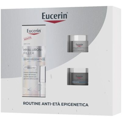 BEIERSDORF SpA Eucerin Hyaluron Filler + 3x Effect Cofanetto Routine Anti-Età Epigenetica, 30 ml Siero Viso, 20 ml Crema Giorno SPF30, 20 ml Crema Notte BEIERSDORF SpA Eucerin Hyaluron Filler + 3x Effect Cofanetto Routine Anti-Età Epigenetica, 30 ml Siero Viso, 20 ml Crema Giorno SPF30, 20 ml Crema Notte