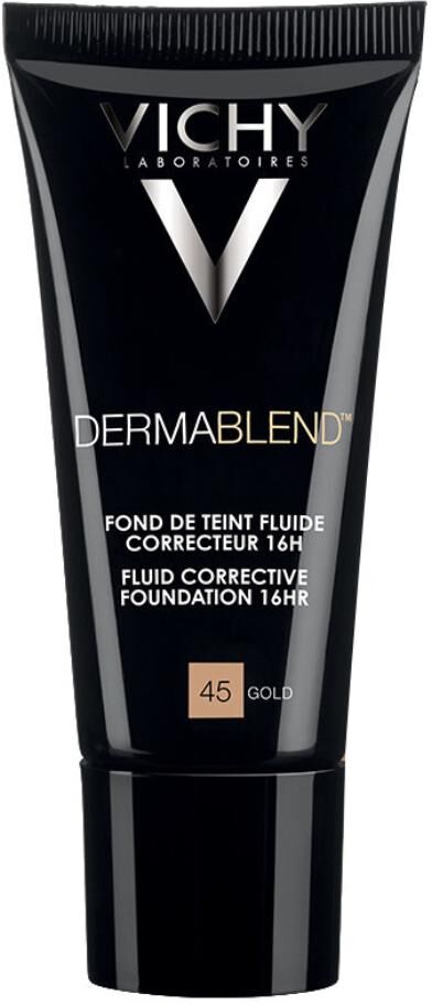 Vichy - Dermablend Fondotinta Fluido Correttore 30 ml n. 45 - Fondotinta Correttivo ad Alta Copertura - Quantità 1 flacone da 30 ml