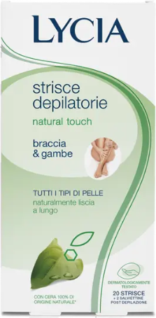 perfetti lycia lycia natural touch 20 strisce depilatorie gambe braccia