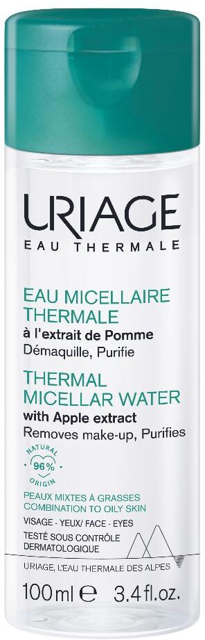 Uriage Acqua Micellare Termale Pelli Miste/Grasse 100ml - Detergente Delicato per Rimuovere il Trucco e Purificare la Pelle Grassa