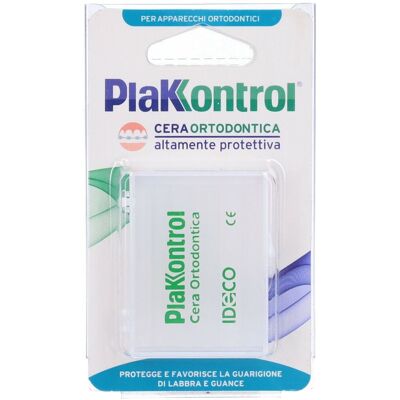 IDECO Srl Plakkontrol Cera Ortodontica, 6,5 g - Protezione per Labbra e Guance da Irritazioni da Apparecchio IDECO Srl Plakkontrol Cera Ortodontica, 6,5 g - Protezione per Labbra e Guance da Irritazioni da Apparecchio