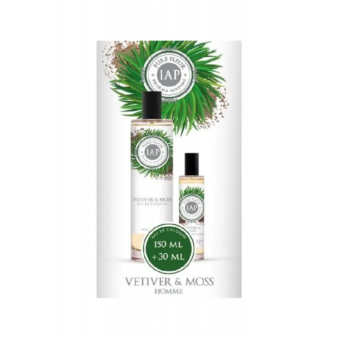 iap pharma parfums srl iap pharma cofanetto duplo vetiver & moss eau de cologne 150ml + 30ml - pure fleurs vetiver & moss