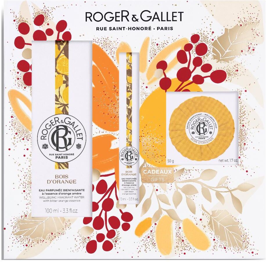 Roger&gallet (Lab. Native It.) R&amp;G Bois d'Orange Set - Eau de Toilette 100ml + Eau de Toilette 10ml + Saponetta 50g - Profumazione e Detersione del Corpo