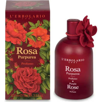 L'Erbolario Rosa Purpurea - Profumo femminile floreale, 100ml L'Erbolario Rosa Purpurea - Profumo femminile floreale, 100ml