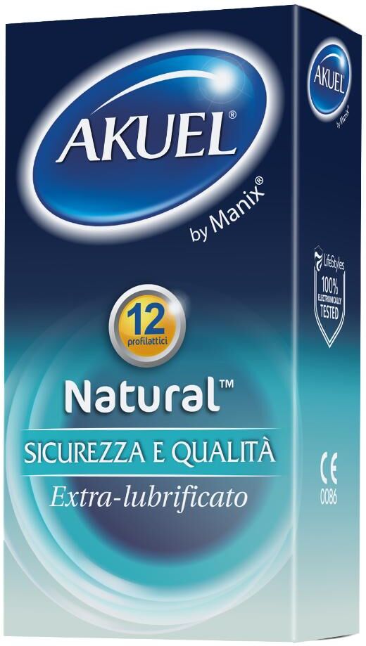 Pikdare Spa Akuel By Manix Natural Extra Lubrificato 12 Pezzi - Preservativi Extra Sottili e Lubrificati