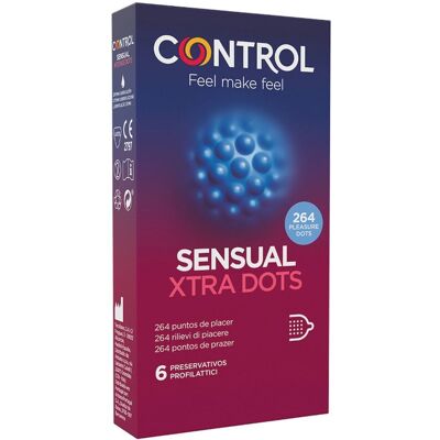 THERAS CONSUMER HEALTH Srl Control Stimulation Sensual Xtra Dots Profilattico, 6 Preservativi THERAS CONSUMER HEALTH Srl Control Stimulation Sensual Xtra Dots Profilattico, 6 Preservativi