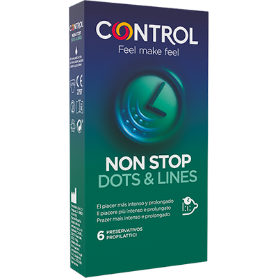 THERAS CONSUMER HEALTH Srl Control Non Stop Dots&Lines 6 Pezzi - Preservativi Non Stop Dots&Lines THERAS CONSUMER HEALTH Srl Control Non Stop Dots&Lines 6 Pezzi - Preservativi Non Stop Dots&Lines