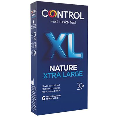 THERAS CONSUMER HEALTH Srl Control Profilattico New Nature XL 6 Pezzi - Preservativi Extra Large per Maggiore Comfort THERAS CONSUMER HEALTH Srl Control Profilattico New Nature XL 6 Pezzi - Preservativi Extra Large per Maggiore Comfort