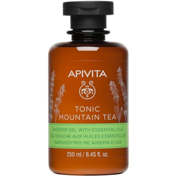 apivita sa apivita - gel doccia detergente tè di montagna 250ml