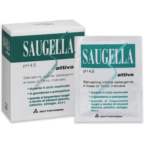 meda pharma spa saugella attiva detergente intimo delicato 10 salviettine morbide - igiene intima femminile