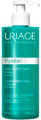 uriage hyséac - gel detergente viso e corpo da 500ml - igiene e pulizia profonda