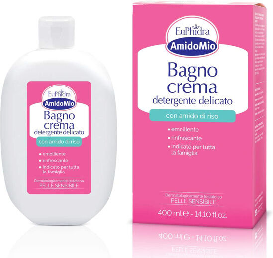 zeta farmaceutici spa euphidra amidomio - bagno crema detergente delicato pelli sensibili 400ml, protezione e cura per la tua pelle.