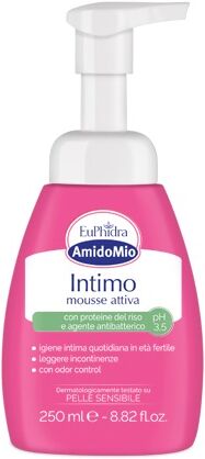 zeta farmaceutici spa euphidra - amido mio intimo mousse ph 3,5 attiva 250ml - delicata igiene intima con ph bilanciato