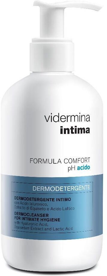 ganassini health care vidermina - intima con dispenser 500ml: soluzione detergente ph acido per un'igiene intima sicura e protettiva