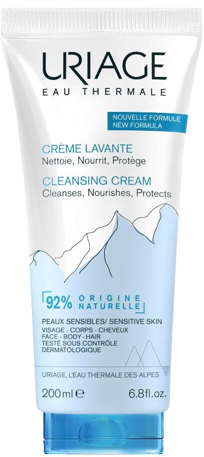 uriage - crème lavante 200ml, detergente delicato per viso e corpo